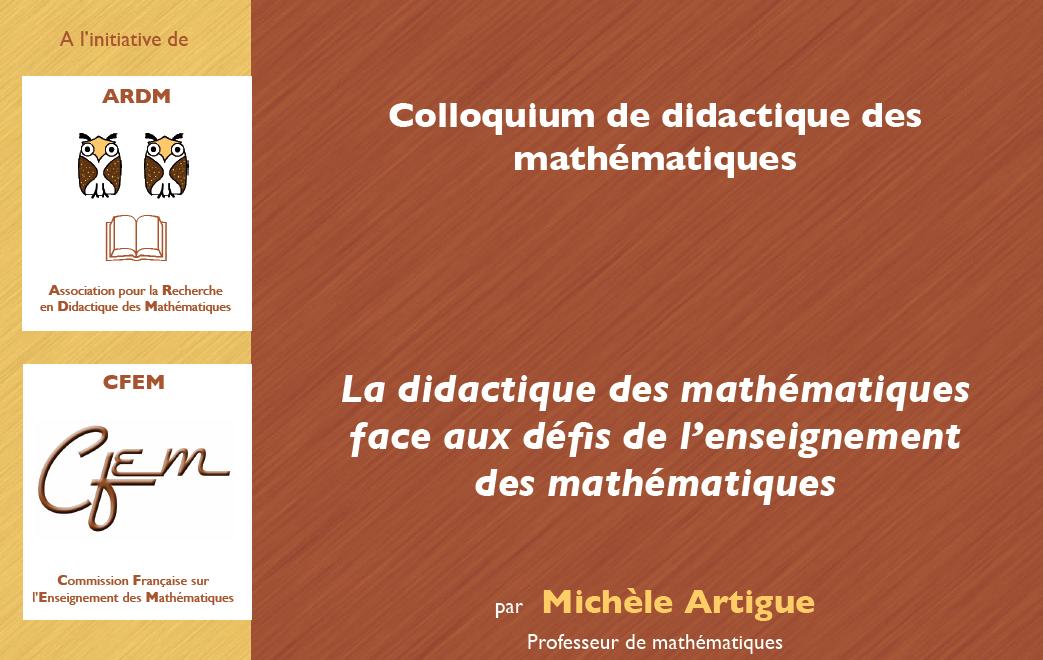 Colloquium de didactique des mathématiques